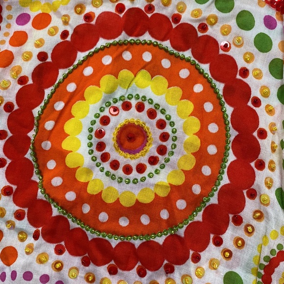 CHACH girls beads embellished soft cotton flare sleeve cover up dress - Picture 6 of 9